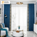 DIHIN HOME Modern Blue Color Blackout Curtain With Nice Lace ,Blackout Curtains Grommet Window Curtain for Living Room ,52x84-inch,1 Panel Roman Shades Curtains Window Blinds custom curtains blackout curtains curtains for living room sheer curtains curtain fabric linen curtains kitchen curtains velvet curtains pinch pleat curtains bay window curtains outdoor curtains pleated curtains floral curtains dining room curtains kitchen valances drapes for bedroom patio curtains nursery curtains grommet curtains