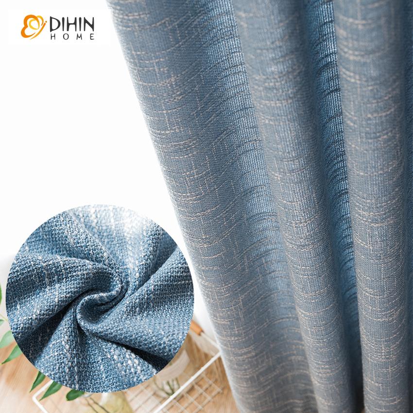 DIHIN HOME Modern Blue Color Cotton Linen Curtains,Blackout Grommet Window Curtain for Living Room ,52x63-inch,1 Panel Roman Shades Curtains Window Blinds custom curtains blackout curtains curtains for living room sheer curtains curtain fabric linen curtains kitchen curtains velvet curtains pinch pleat curtains bay window curtains outdoor curtains pleated curtains floral curtains dining room curtains kitchen valances drapes for bedroom patio curtains nursery curtains grommet curtains