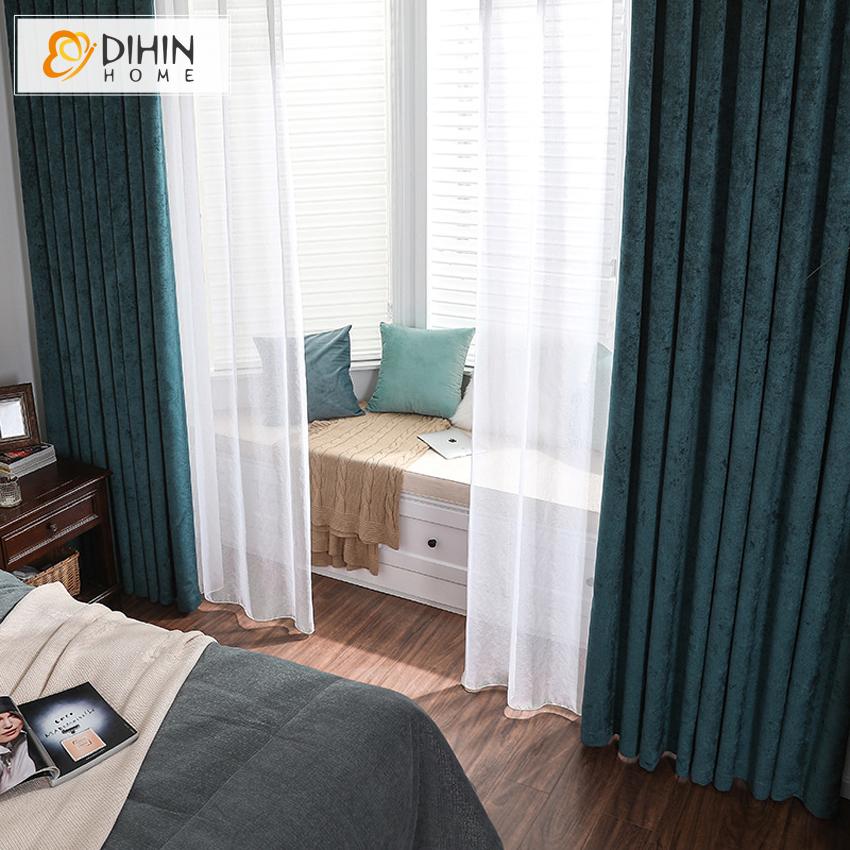 DIHIN HOME Modern Blue Color High Quality Curtain ,Blackout Grommet Window Curtain for Living Room ,52x63-inch,1 Panel Roman Shades Curtains Window Blinds custom curtains blackout curtains curtains for living room sheer curtains curtain fabric linen curtains kitchen curtains velvet curtains pinch pleat curtains bay window curtains outdoor curtains pleated curtains floral curtains dining room curtains kitchen valances drapes for bedroom patio curtains nursery curtains grommet curtains