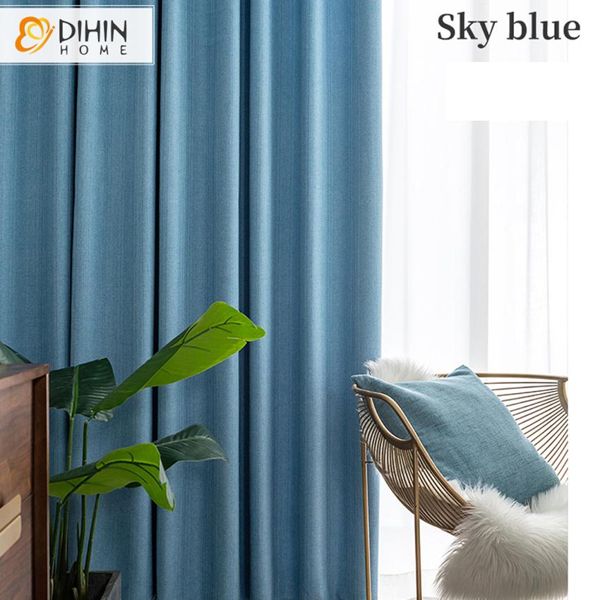 DIHIN HOME Modern Blue Color High Quality Curtains,Blackout Grommet Window Curtain for Living Room ,52x63-inch,1 Panel Roman Shades Curtains Window Blinds custom curtains blackout curtains curtains for living room sheer curtains curtain fabric linen curtains kitchen curtains velvet curtains pinch pleat curtains bay window curtains outdoor curtains pleated curtains floral curtains dining room curtains kitchen valances drapes for bedroom patio curtains nursery curtains grommet curtains