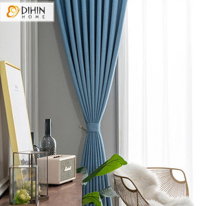 DIHIN HOME Modern Blue Color High Quality Curtains,Blackout Grommet Window Curtain for Living Room ,52x63-inch,1 Panel Roman Shades Curtains Window Blinds custom curtains blackout curtains curtains for living room sheer curtains curtain fabric linen curtains kitchen curtains velvet curtains pinch pleat curtains bay window curtains outdoor curtains pleated curtains floral curtains dining room curtains kitchen valances drapes for bedroom patio curtains nursery curtains grommet curtains