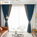 DIHIN HOME Modern Blue Color Houndstooth Stitching Curtain,Blackout Grommet Window Curtain for Living Room ,52x63-inch,1 Panel Roman Shades Curtains Window Blinds custom curtains blackout curtains curtains for living room sheer curtains curtain fabric linen curtains kitchen curtains velvet curtains pinch pleat curtains bay window curtains outdoor curtains pleated curtains floral curtains dining room curtains kitchen valances drapes for bedroom patio curtains nursery curtains grommet curtains