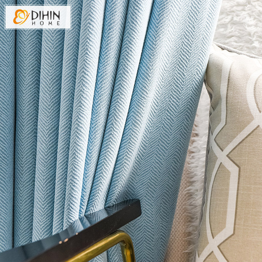 DIHIN HOME Modern Blue Color Jacquard,Blackout Grommet Window Curtain for Living Room ,52x63-inch,1 Panel Roman Shades Curtains Window Blinds custom curtains blackout curtains curtains for living room sheer curtains curtain fabric linen curtains kitchen curtains velvet curtains pinch pleat curtains bay window curtains outdoor curtains pleated curtains floral curtains dining room curtains kitchen valances drapes for bedroom patio curtains nursery curtains grommet curtains