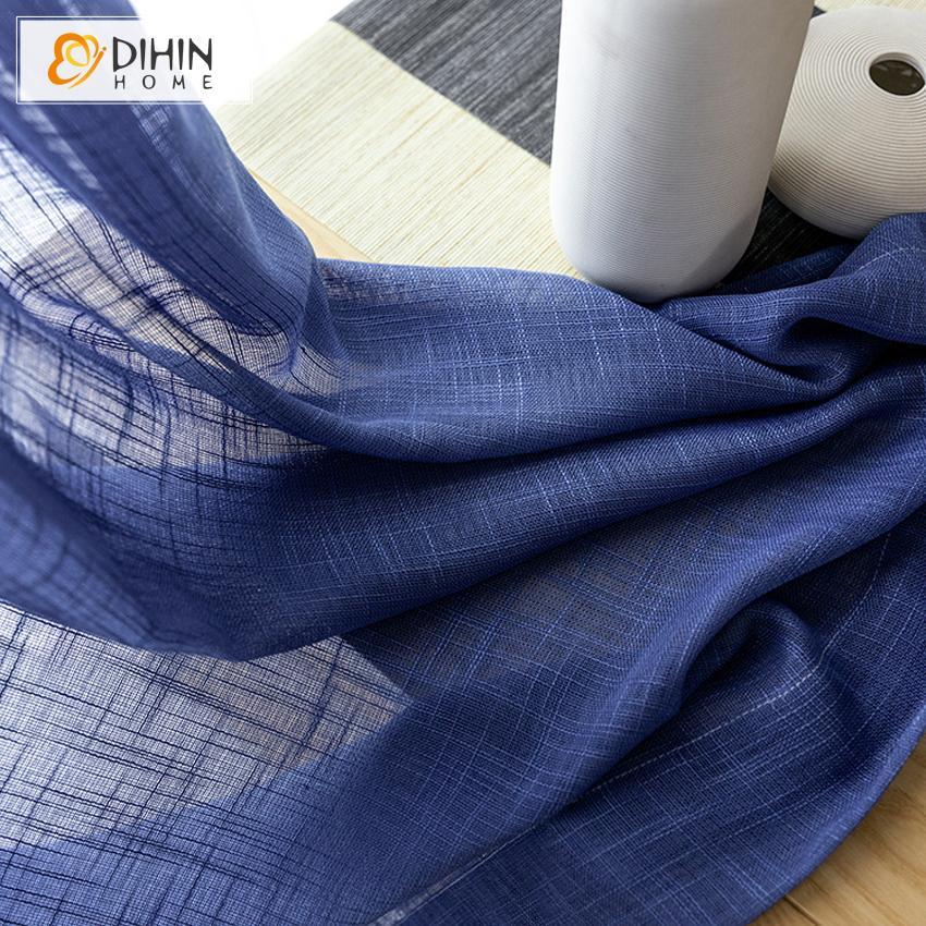 DIHIN HOME Modern Blue Day Curtain ,Sheer Curtain, Grommet Window Curtain for Living Room ,52x63-inch,1 Panel Roman Shades Curtains Window Blinds custom curtains blackout curtains curtains for living room sheer curtains curtain fabric linen curtains kitchen curtains velvet curtains pinch pleat curtains bay window curtains outdoor curtains pleated curtains floral curtains dining room curtains kitchen valances drapes for bedroom patio curtains nursery curtains grommet curtains