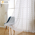 DIHIN HOME Modern Blue Dots Embroidered,Sheer Curtain, Grommet Window Curtain for Living Room ,52x63-inch,1 Panel Roman Shades Curtains Window Blinds custom curtains blackout curtains curtains for living room sheer curtains curtain fabric linen curtains kitchen curtains velvet curtains pinch pleat curtains bay window curtains outdoor curtains pleated curtains floral curtains dining room curtains kitchen valances drapes for bedroom patio curtains nursery curtains grommet curtains