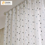 DIHIN HOME Modern Blue Dots Embroidered,Sheer Curtain, Grommet Window Curtain for Living Room ,52x63-inch,1 Panel Roman Shades Curtains Window Blinds custom curtains blackout curtains curtains for living room sheer curtains curtain fabric linen curtains kitchen curtains velvet curtains pinch pleat curtains bay window curtains outdoor curtains pleated curtains floral curtains dining room curtains kitchen valances drapes for bedroom patio curtains nursery curtains grommet curtains