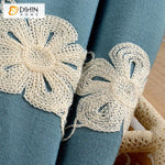DIHIN HOME Modern Blue Embroidered Customized Curtains,Blackout Grommet Window Curtain for Living Room ,52x63-inch,1 Panel Roman Shades Curtains Window Blinds custom curtains blackout curtains curtains for living room sheer curtains curtain fabric linen curtains kitchen curtains velvet curtains pinch pleat curtains bay window curtains outdoor curtains pleated curtains floral curtains dining room curtains kitchen valances drapes for bedroom patio curtains nursery curtains grommet curtains