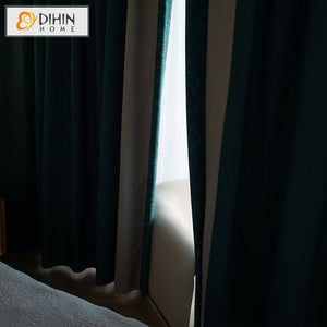 DIHIN HOME Modern Blue Jacquard,Blackout Grommet Window Curtain for Living Room ,52x63-inch,1 Panel Roman Shades Curtains Window Blinds custom curtains blackout curtains curtains for living room sheer curtains curtain fabric linen curtains kitchen curtains velvet curtains pinch pleat curtains bay window curtains outdoor curtains pleated curtains floral curtains dining room curtains kitchen valances drapes for bedroom patio curtains nursery curtains grommet curtains