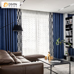 DIHIN HOME Modern Blue Jacquard Stitching Curtains,Grommet Window Curtain for Living Room ,52x63-inch,1 Panel Roman Shades Curtains Window Blinds custom curtains blackout curtains curtains for living room sheer curtains curtain fabric linen curtains kitchen curtains velvet curtains pinch pleat curtains bay window curtains outdoor curtains pleated curtains floral curtains dining room curtains kitchen valances drapes for bedroom patio curtains nursery curtains grommet curtains