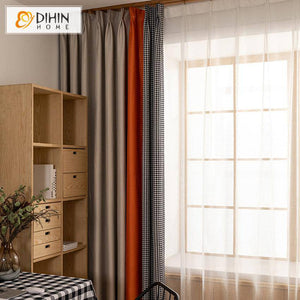 DIHIN HOME Modern British Style Houndstooth Jacquard,Blackout Grommet Window Curtain for Living Room ,52x63-inch,1 Panel Roman Shades Curtains Window Blinds custom curtains blackout curtains curtains for living room sheer curtains curtain fabric linen curtains kitchen curtains velvet curtains pinch pleat curtains bay window curtains outdoor curtains pleated curtains floral curtains dining room curtains kitchen valances drapes for bedroom patio curtains nursery curtains grommet curtains