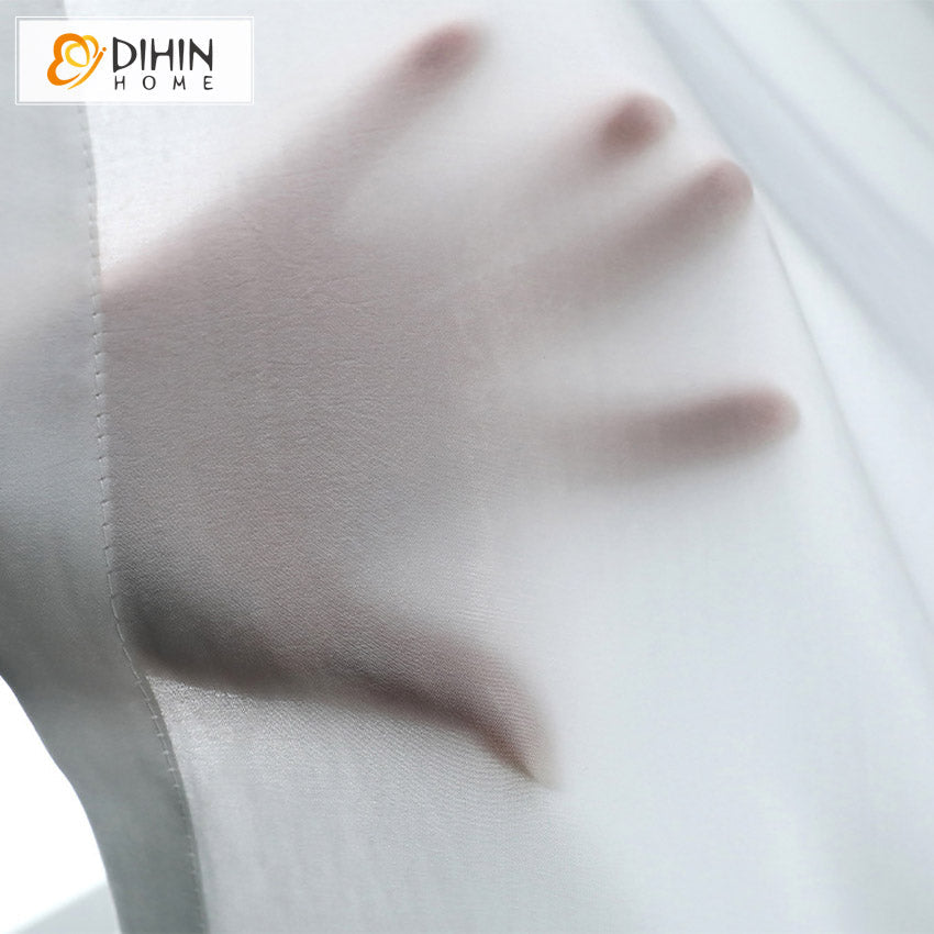 DIHIN HOME Modern Chiffon Yarn Grey Color,Grommet Window Sheer Curtain for Living Room ,52x63-inch,1 Panel Roman Shades Curtains Window Blinds custom curtains blackout curtains curtains for living room sheer curtains curtain fabric linen curtains kitchen curtains velvet curtains pinch pleat curtains bay window curtains outdoor curtains pleated curtains floral curtains dining room curtains kitchen valances drapes for bedroom patio curtains nursery curtains grommet curtains