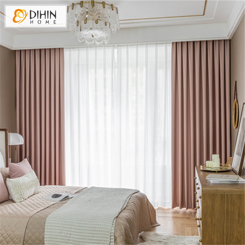 DIHIN HOME Modern Children Room Pink Color,Blackout Grommet Window Curtain for Living Room ,52x63-inch,1 Panel Roman Shades Curtains Window Blinds custom curtains blackout curtains curtains for living room sheer curtains curtain fabric linen curtains kitchen curtains velvet curtains pinch pleat curtains bay window curtains outdoor curtains pleated curtains floral curtains dining room curtains kitchen valances drapes for bedroom patio curtains nursery curtains grommet curtains