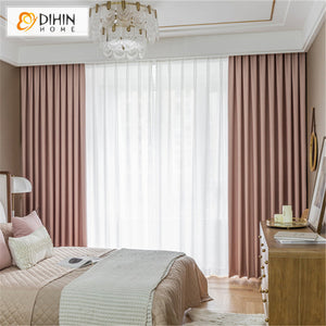 DIHIN HOME Modern Children Room Pink Color,Blackout Grommet Window Curtain for Living Room ,52x63-inch,1 Panel Roman Shades Curtains Window Blinds custom curtains blackout curtains curtains for living room sheer curtains curtain fabric linen curtains kitchen curtains velvet curtains pinch pleat curtains bay window curtains outdoor curtains pleated curtains floral curtains dining room curtains kitchen valances drapes for bedroom patio curtains nursery curtains grommet curtains
