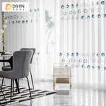 DIHIN HOME Modern Cirlces Embroidered,Grommet Window Sheer Curtain for Living Room ,52x63-inch,1 Panel Roman Shades Curtains Window Blinds custom curtains blackout curtains curtains for living room sheer curtains curtain fabric linen curtains kitchen curtains velvet curtains pinch pleat curtains bay window curtains outdoor curtains pleated curtains floral curtains dining room curtains kitchen valances drapes for bedroom patio curtains nursery curtains grommet curtains