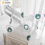 DIHIN HOME Modern Cirlces Embroidered,Grommet Window Sheer Curtain for Living Room ,52x63-inch,1 Panel Roman Shades Curtains Window Blinds custom curtains blackout curtains curtains for living room sheer curtains curtain fabric linen curtains kitchen curtains velvet curtains pinch pleat curtains bay window curtains outdoor curtains pleated curtains floral curtains dining room curtains kitchen valances drapes for bedroom patio curtains nursery curtains grommet curtains