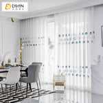 DIHIN HOME Modern Cirlces Embroidered,Grommet Window Sheer Curtain for Living Room ,52x63-inch,1 Panel Roman Shades Curtains Window Blinds custom curtains blackout curtains curtains for living room sheer curtains curtain fabric linen curtains kitchen curtains velvet curtains pinch pleat curtains bay window curtains outdoor curtains pleated curtains floral curtains dining room curtains kitchen valances drapes for bedroom patio curtains nursery curtains grommet curtains