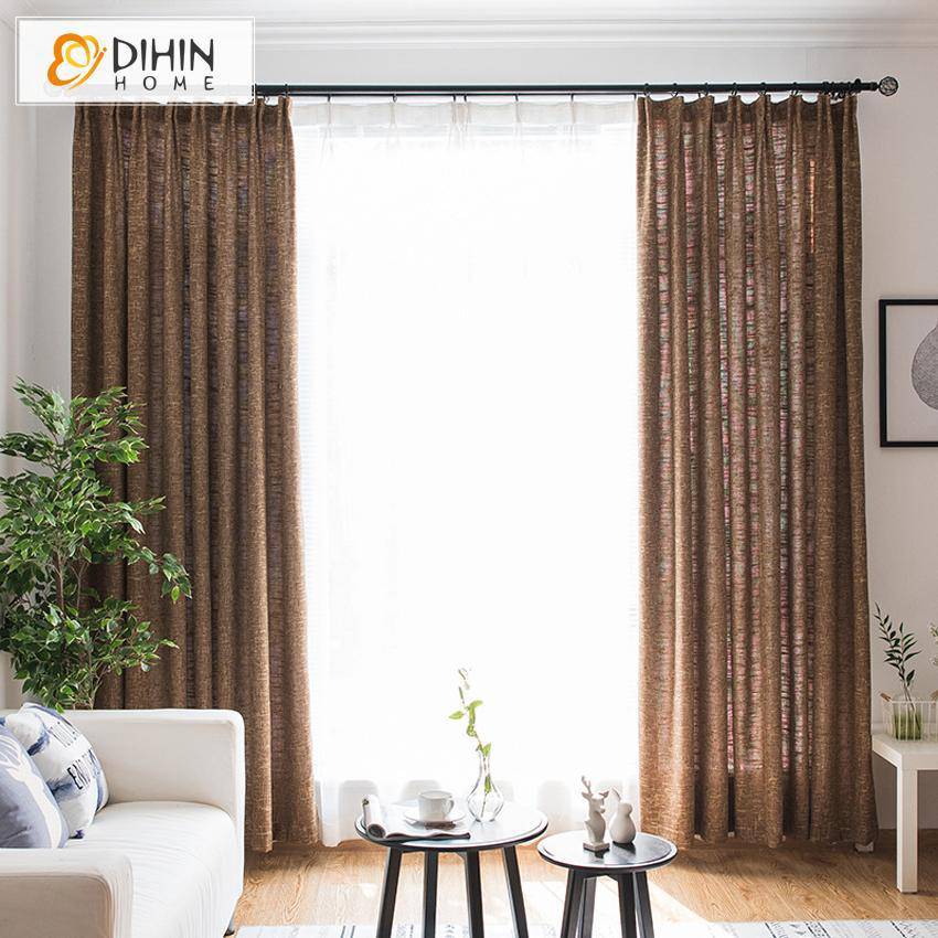 DIHIN HOME Modern Coffee Color Cotton Linen Curtains,Blackout Grommet Window Curtain for Living Room ,52x63-inch,1 Panel Roman Shades Curtains Window Blinds custom curtains blackout curtains curtains for living room sheer curtains curtain fabric linen curtains kitchen curtains velvet curtains pinch pleat curtains bay window curtains outdoor curtains pleated curtains floral curtains dining room curtains kitchen valances drapes for bedroom patio curtains nursery curtains grommet curtains