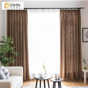 DIHIN HOME Modern Coffee Color Cotton Linen Curtains,Blackout Grommet Window Curtain for Living Room ,52x63-inch,1 Panel Roman Shades Curtains Window Blinds custom curtains blackout curtains curtains for living room sheer curtains curtain fabric linen curtains kitchen curtains velvet curtains pinch pleat curtains bay window curtains outdoor curtains pleated curtains floral curtains dining room curtains kitchen valances drapes for bedroom patio curtains nursery curtains grommet curtains