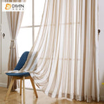 DIHIN HOME Modern Coffee Striped Tulle ,Sheer Curtain, Grommet Window Curtain for Living Room ,52x63-inch,1 Panel Roman Shades Curtains Window Blinds custom curtains blackout curtains curtains for living room sheer curtains curtain fabric linen curtains kitchen curtains velvet curtains pinch pleat curtains bay window curtains outdoor curtains pleated curtains floral curtains dining room curtains kitchen valances drapes for bedroom patio curtains nursery curtains grommet curtains