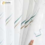 DIHIN HOME Modern Colorful Lines,Sheer Curtain,Grommet Window Curtain for Living Room ,52x63-inch,1 Panel Roman Shades Curtains Window Blinds custom curtains blackout curtains curtains for living room sheer curtains curtain fabric linen curtains kitchen curtains velvet curtains pinch pleat curtains bay window curtains outdoor curtains pleated curtains floral curtains dining room curtains kitchen valances drapes for bedroom patio curtains nursery curtains grommet curtains