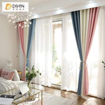 DIHIN HOME Modern Colorful Spliced Curtains，Blackout Grommet Window Curtain for Living Room ,52x63-inch,1 Panel Roman Shades Curtains Window Blinds custom curtains blackout curtains curtains for living room sheer curtains curtain fabric linen curtains kitchen curtains velvet curtains pinch pleat curtains bay window curtains outdoor curtains pleated curtains floral curtains dining room curtains kitchen valances drapes for bedroom patio curtains nursery curtains grommet curtains