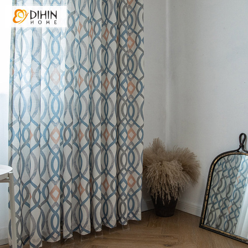 DIHIN HOME Modern Colorful Striped Curtains,Half Blackout Grommet Window Curtain for Living Room,52x63-inch,1 Panel Roman Shades Curtains Window Blinds custom curtains blackout curtains curtains for living room sheer curtains curtain fabric linen curtains kitchen curtains velvet curtains pinch pleat curtains bay window curtains outdoor curtains pleated curtains floral curtains dining room curtains kitchen valances drapes for bedroom patio curtains nursery curtains grommet curtains