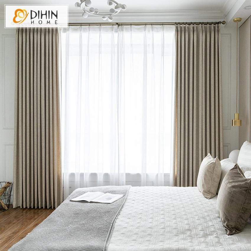 DIHIN HOME Modern Cotton Linen Blackout Curtains ,Blackout Grommet Window Curtain for Living Room ,52x63-inch,1 Panel Roman Shades Curtains Window Blinds custom curtains blackout curtains curtains for living room sheer curtains curtain fabric linen curtains kitchen curtains velvet curtains pinch pleat curtains bay window curtains outdoor curtains pleated curtains floral curtains dining room curtains kitchen valances drapes for bedroom patio curtains nursery curtains grommet curtains