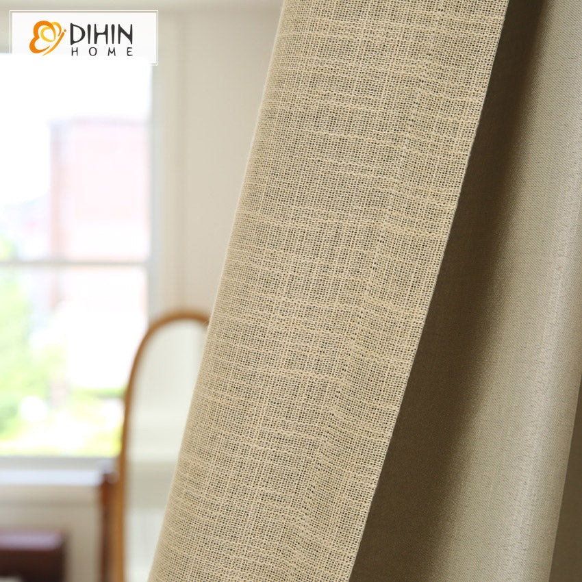 DIHIN HOME Modern Cotton Linen,Blackout Grommet Window Curtain for Living Room ,52x63-inch,1 Panel Roman Shades Curtains Window Blinds custom curtains blackout curtains curtains for living room sheer curtains curtain fabric linen curtains kitchen curtains velvet curtains pinch pleat curtains bay window curtains outdoor curtains pleated curtains floral curtains dining room curtains kitchen valances drapes for bedroom patio curtains nursery curtains grommet curtains