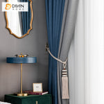 DIHIN HOME Modern Cotton Linen Blue and Grey Color,Blackout Grommet Window Curtain for Living Room ,52x63-inch,1 Panel Roman Shades Curtains Window Blinds custom curtains blackout curtains curtains for living room sheer curtains curtain fabric linen curtains kitchen curtains velvet curtains pinch pleat curtains bay window curtains outdoor curtains pleated curtains floral curtains dining room curtains kitchen valances drapes for bedroom patio curtains nursery curtains grommet curtains