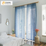 DIHIN HOME Modern Cotton Linen Blue Color,Sheer Curtain,Grommet Window Curtain for Living Room ,52x63-inch,1 Panel Roman Shades Curtains Window Blinds custom curtains blackout curtains curtains for living room sheer curtains curtain fabric linen curtains kitchen curtains velvet curtains pinch pleat curtains bay window curtains outdoor curtains pleated curtains floral curtains dining room curtains kitchen valances drapes for bedroom patio curtains nursery curtains grommet curtains