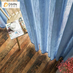 DIHIN HOME Modern Cotton Linen Blue Color,Sheer Curtain,Grommet Window Curtain for Living Room ,52x63-inch,1 Panel Roman Shades Curtains Window Blinds custom curtains blackout curtains curtains for living room sheer curtains curtain fabric linen curtains kitchen curtains velvet curtains pinch pleat curtains bay window curtains outdoor curtains pleated curtains floral curtains dining room curtains kitchen valances drapes for bedroom patio curtains nursery curtains grommet curtains