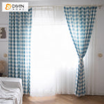 DIHIN HOME Modern Cotton Linen Blue Plaid,Blackout Grommet Window Curtain for Living Room ,52x63-inch,1 Panel Roman Shades Curtains Window Blinds custom curtains blackout curtains curtains for living room sheer curtains curtain fabric linen curtains kitchen curtains velvet curtains pinch pleat curtains bay window curtains outdoor curtains pleated curtains floral curtains dining room curtains kitchen valances drapes for bedroom patio curtains nursery curtains grommet curtains