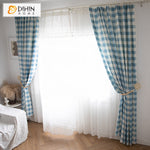 DIHIN HOME Modern Cotton Linen Blue Plaid,Blackout Grommet Window Curtain for Living Room ,52x63-inch,1 Panel Roman Shades Curtains Window Blinds custom curtains blackout curtains curtains for living room sheer curtains curtain fabric linen curtains kitchen curtains velvet curtains pinch pleat curtains bay window curtains outdoor curtains pleated curtains floral curtains dining room curtains kitchen valances drapes for bedroom patio curtains nursery curtains grommet curtains
