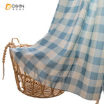 DIHIN HOME Modern Cotton Linen Blue Plaid,Blackout Grommet Window Curtain for Living Room ,52x63-inch,1 Panel Roman Shades Curtains Window Blinds custom curtains blackout curtains curtains for living room sheer curtains curtain fabric linen curtains kitchen curtains velvet curtains pinch pleat curtains bay window curtains outdoor curtains pleated curtains floral curtains dining room curtains kitchen valances drapes for bedroom patio curtains nursery curtains grommet curtains