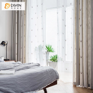 DIHIN HOME Modern Cotton Linen Embroidered Curtains,Grommet Window Curtain for Living Room,52x63-inch,1 Panel Roman Shades Curtains Window Blinds custom curtains blackout curtains curtains for living room sheer curtains curtain fabric linen curtains kitchen curtains velvet curtains pinch pleat curtains bay window curtains outdoor curtains pleated curtains floral curtains dining room curtains kitchen valances drapes for bedroom patio curtains nursery curtains grommet curtains
