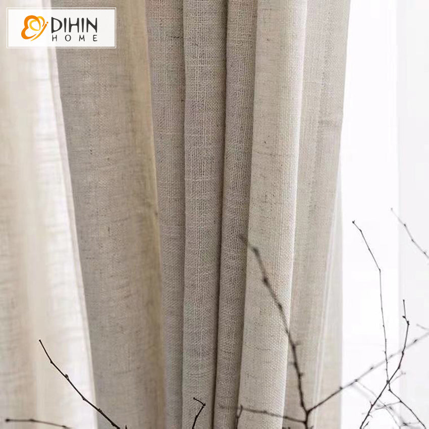DIHIN HOME Modern Cotton Linen Fabric,Blackout Grommet Window Curtain for Living Room ,52x63-inch,1 Panel Roman Shades Curtains Window Blinds custom curtains blackout curtains curtains for living room sheer curtains curtain fabric linen curtains kitchen curtains velvet curtains pinch pleat curtains bay window curtains outdoor curtains pleated curtains floral curtains dining room curtains kitchen valances drapes for bedroom patio curtains nursery curtains grommet curtains
