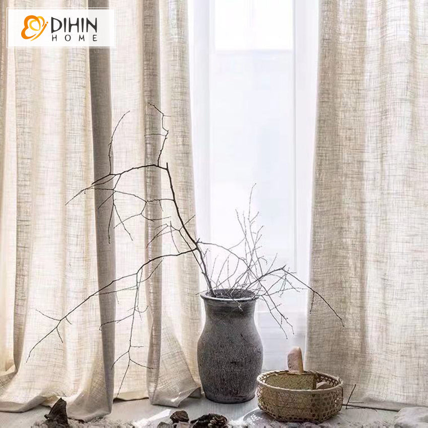DIHIN HOME Modern Cotton Linen Fabric,Blackout Grommet Window Curtain for Living Room ,52x63-inch,1 Panel Roman Shades Curtains Window Blinds custom curtains blackout curtains curtains for living room sheer curtains curtain fabric linen curtains kitchen curtains velvet curtains pinch pleat curtains bay window curtains outdoor curtains pleated curtains floral curtains dining room curtains kitchen valances drapes for bedroom patio curtains nursery curtains grommet curtains