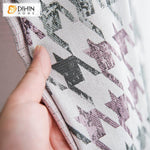 DIHIN HOME Modern Cotton Linen Geometric Printed,Blackout Grommet Window Curtain for Living Room ,52x63-inch,1 Panel Roman Shades Curtains Window Blinds custom curtains blackout curtains curtains for living room sheer curtains curtain fabric linen curtains kitchen curtains velvet curtains pinch pleat curtains bay window curtains outdoor curtains pleated curtains floral curtains dining room curtains kitchen valances drapes for bedroom patio curtains nursery curtains grommet curtains