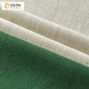 DIHIN HOME Modern Cotton Linen Green and Beige Color,Blackout Grommet Window Curtain for Living Room ,52x63-inch,1 Panel Roman Shades Curtains Window Blinds custom curtains blackout curtains curtains for living room sheer curtains curtain fabric linen curtains kitchen curtains velvet curtains pinch pleat curtains bay window curtains outdoor curtains pleated curtains floral curtains dining room curtains kitchen valances drapes for bedroom patio curtains nursery curtains grommet curtains