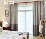 DIHIN HOME Modern Cotton Linen Grey Color Embroidered,Blackout Grommet Window Curtain for Living Room ,52x63-inch,1 Panel Roman Shades Curtains Window Blinds custom curtains blackout curtains curtains for living room sheer curtains curtain fabric linen curtains kitchen curtains velvet curtains pinch pleat curtains bay window curtains outdoor curtains pleated curtains floral curtains dining room curtains kitchen valances drapes for bedroom patio curtains nursery curtains grommet curtains