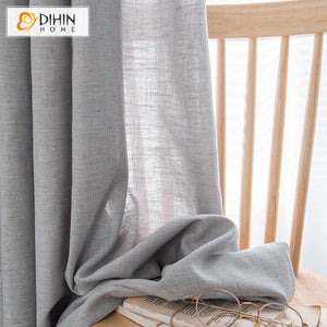 DIHIN HOME Modern Cotton Linen Light Grey Blackout Curtain,Grommet Window Curtain for Living Room ,52x63-inch,1 Panel Roman Shades Curtains Window Blinds custom curtains blackout curtains curtains for living room sheer curtains curtain fabric linen curtains kitchen curtains velvet curtains pinch pleat curtains bay window curtains outdoor curtains pleated curtains floral curtains dining room curtains kitchen valances drapes for bedroom patio curtains nursery curtains grommet curtains
