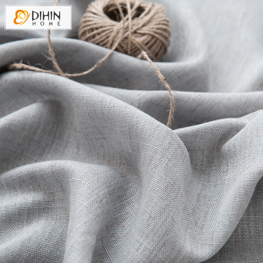 DIHIN HOME Modern Cotton Linen Light Grey Blackout Curtain,Grommet Window Curtain for Living Room ,52x63-inch,1 Panel Roman Shades Curtains Window Blinds custom curtains blackout curtains curtains for living room sheer curtains curtain fabric linen curtains kitchen curtains velvet curtains pinch pleat curtains bay window curtains outdoor curtains pleated curtains floral curtains dining room curtains kitchen valances drapes for bedroom patio curtains nursery curtains grommet curtains