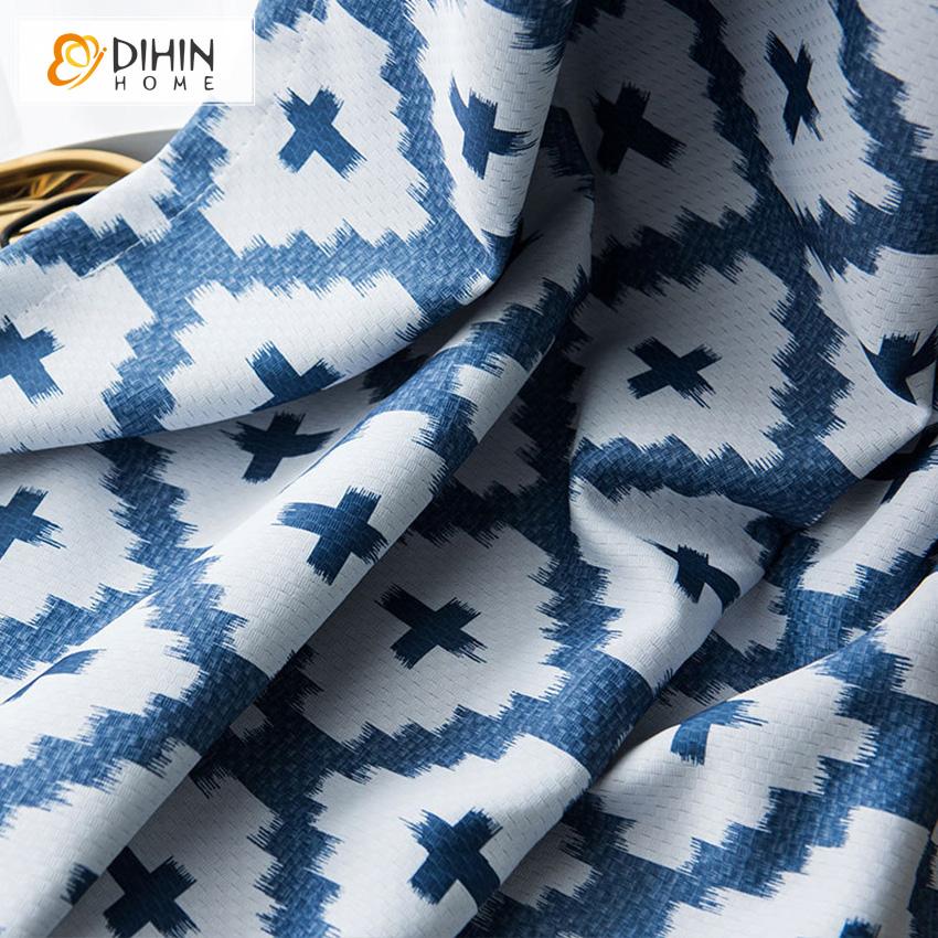 DIHIN HOME Modern Cotton / Linen Luxury Geometric Printed,Blackout Grommet Window Curtain for Living Room ,52x63-inch,1 Panel Roman Shades Curtains Window Blinds custom curtains blackout curtains curtains for living room sheer curtains curtain fabric linen curtains kitchen curtains velvet curtains pinch pleat curtains bay window curtains outdoor curtains pleated curtains floral curtains dining room curtains kitchen valances drapes for bedroom patio curtains nursery curtains grommet curtains