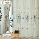DIHIN HOME Modern Cotton Linen Peacock Embroidered Blackout Curtains ,Blackout Grommet Window Curtain for Living Room ,52x63-inch,1 Panel Roman Shades Curtains Window Blinds custom curtains blackout curtains curtains for living room sheer curtains curtain fabric linen curtains kitchen curtains velvet curtains pinch pleat curtains bay window curtains outdoor curtains pleated curtains floral curtains dining room curtains kitchen valances drapes for bedroom patio curtains nursery curtains grommet curtains