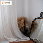 DIHIN HOME Modern Cotton Linen Plaid Sheer Curtains,Grommet Window Curtain for Living Room ,52x63-inch,1 Panel Roman Shades Curtains Window Blinds custom curtains blackout curtains curtains for living room sheer curtains curtain fabric linen curtains kitchen curtains velvet curtains pinch pleat curtains bay window curtains outdoor curtains pleated curtains floral curtains dining room curtains kitchen valances drapes for bedroom patio curtains nursery curtains grommet curtains
