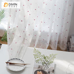 DIHIN HOME Modern Cotton Linen Red Flowers Embroidered Sheer Curtain,Grommet Window Curtain for Living Room ,52x63-inch,1 Panel Roman Shades Curtains Window Blinds custom curtains blackout curtains curtains for living room sheer curtains curtain fabric linen curtains kitchen curtains velvet curtains pinch pleat curtains bay window curtains outdoor curtains pleated curtains floral curtains dining room curtains kitchen valances drapes for bedroom patio curtains nursery curtains grommet curtains