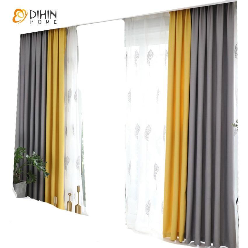 DIHIN HOME Modern Cotton Linen Spliced Curtains,Blackout Grommet Window Curtain for Living Room ,52x63-inch,1 Panel Roman Shades Curtains Window Blinds custom curtains blackout curtains curtains for living room sheer curtains curtain fabric linen curtains kitchen curtains velvet curtains pinch pleat curtains bay window curtains outdoor curtains pleated curtains floral curtains dining room curtains kitchen valances drapes for bedroom patio curtains nursery curtains grommet curtains