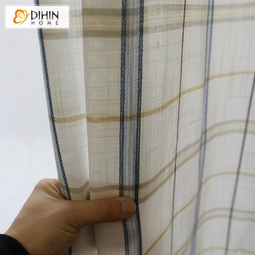 DIHIN HOME Modern Cotton Linen Striped,Blackout Grommet Window Curtain for Living Room ,52x63-inch,1 Panel Roman Shades Curtains Window Blinds custom curtains blackout curtains curtains for living room sheer curtains curtain fabric linen curtains kitchen curtains velvet curtains pinch pleat curtains bay window curtains outdoor curtains pleated curtains floral curtains dining room curtains kitchen valances drapes for bedroom patio curtains nursery curtains grommet curtains