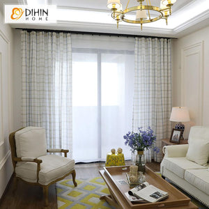 DIHIN HOME Modern Cotton Linen Striped,Blackout Grommet Window Curtain for Living Room ,52x63-inch,1 Panel Roman Shades Curtains Window Blinds custom curtains blackout curtains curtains for living room sheer curtains curtain fabric linen curtains kitchen curtains velvet curtains pinch pleat curtains bay window curtains outdoor curtains pleated curtains floral curtains dining room curtains kitchen valances drapes for bedroom patio curtains nursery curtains grommet curtains