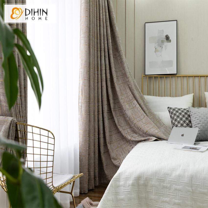 DIHIN HOME Modern Cotton Linen Striped Curtains ,Blackout Grommet Window Curtain for Living Room ,52x63-inch,1 Panel Roman Shades Curtains Window Blinds custom curtains blackout curtains curtains for living room sheer curtains curtain fabric linen curtains kitchen curtains velvet curtains pinch pleat curtains bay window curtains outdoor curtains pleated curtains floral curtains dining room curtains kitchen valances drapes for bedroom patio curtains nursery curtains grommet curtains